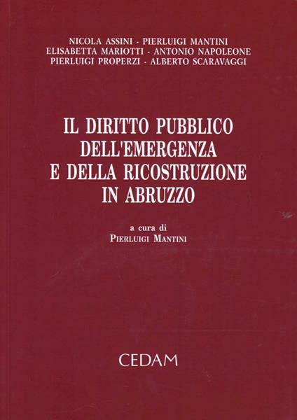 Il diritto pubblico dell'emergenza e della ricostruzione in Abruzzo - copertina