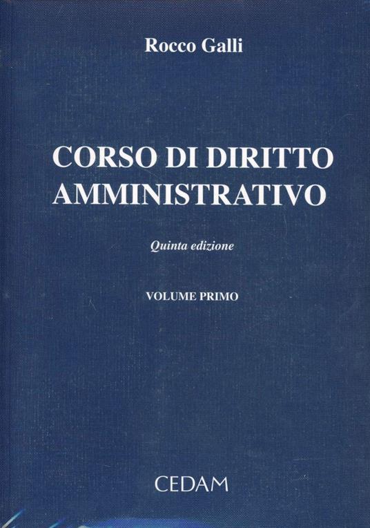 Corso di diritto amministrativo - Rocco Galli - copertina