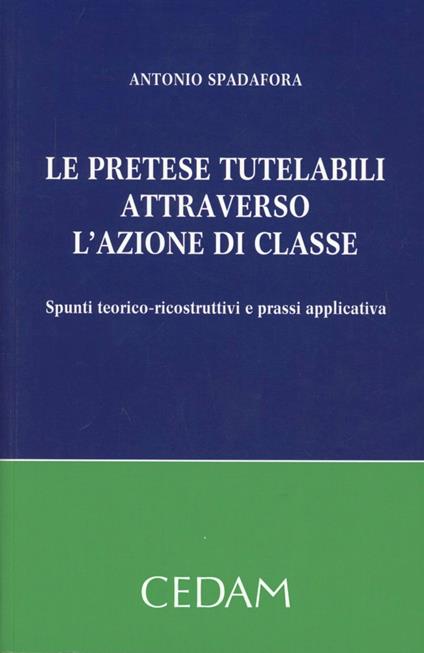 Le pretese tutelabili attraverso l'azione di classe. Spunti teorico-ricostruttivi e prassi applicativa - Antonio Spadafora - copertina