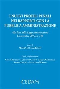 I nuovi profili penali nei rapporti con la pubblica amministrazione. Alla luce della legge anticorruzione 6 novembre 2012, n. 190 - Armando Macrillò - ebook