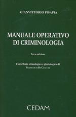 Manuale operativo di criminologia