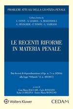 Recenti riforme in materia penale