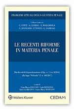 Recenti riforme in materia penale
