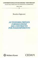 Autonomia privata e risoluzione del contratto per inadempimento