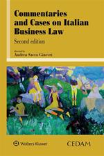 Commentaries and cases on italian business law