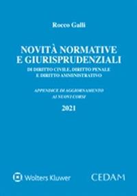 Novità normative e giurisprudenziali di diritto civile, diritto penale e diritto amministrativo - Rocco Galli - copertina