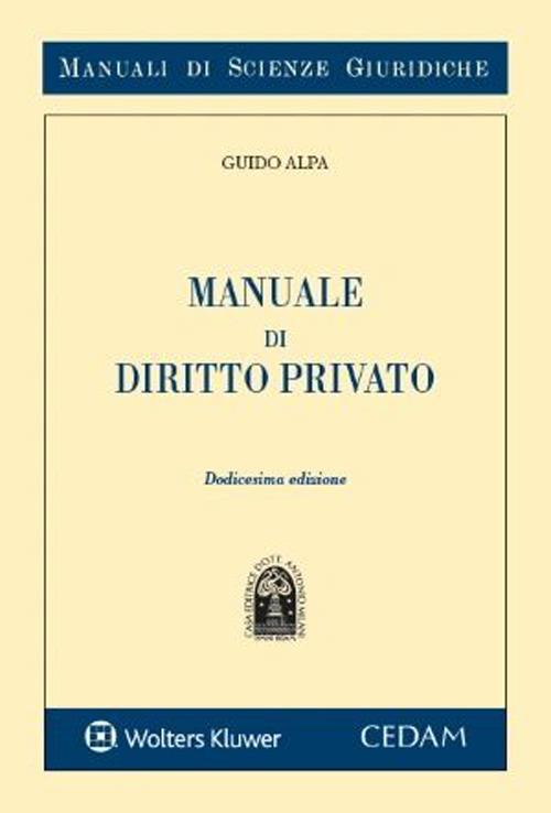 Manuale di diritto privato - Guido Alpa - copertina
