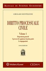 Manuale di diritto processuale civile. Vol. 1: Disposizioni generali. I processi di cognizione di primo grado. Le impugnazioni