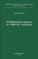 Introduzione critica al diritto naturale