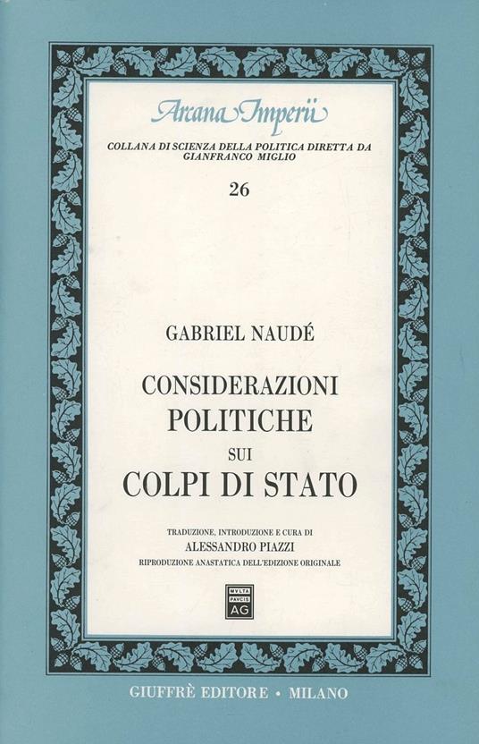 Considerazioni politiche sui colpi di Stato - Gabriel Naudé - copertina