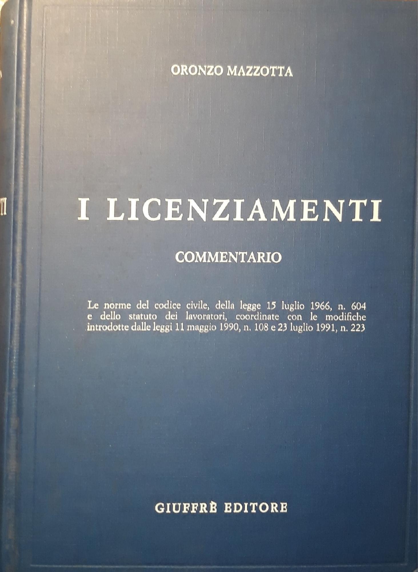 I licenziamenti. Commentario
