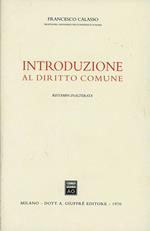 Introduzione al diritto comune