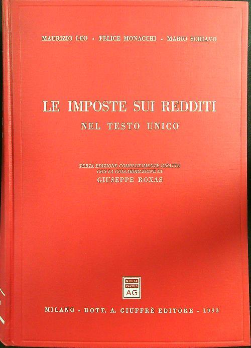 Le imposte sui redditi nel Testo Unico