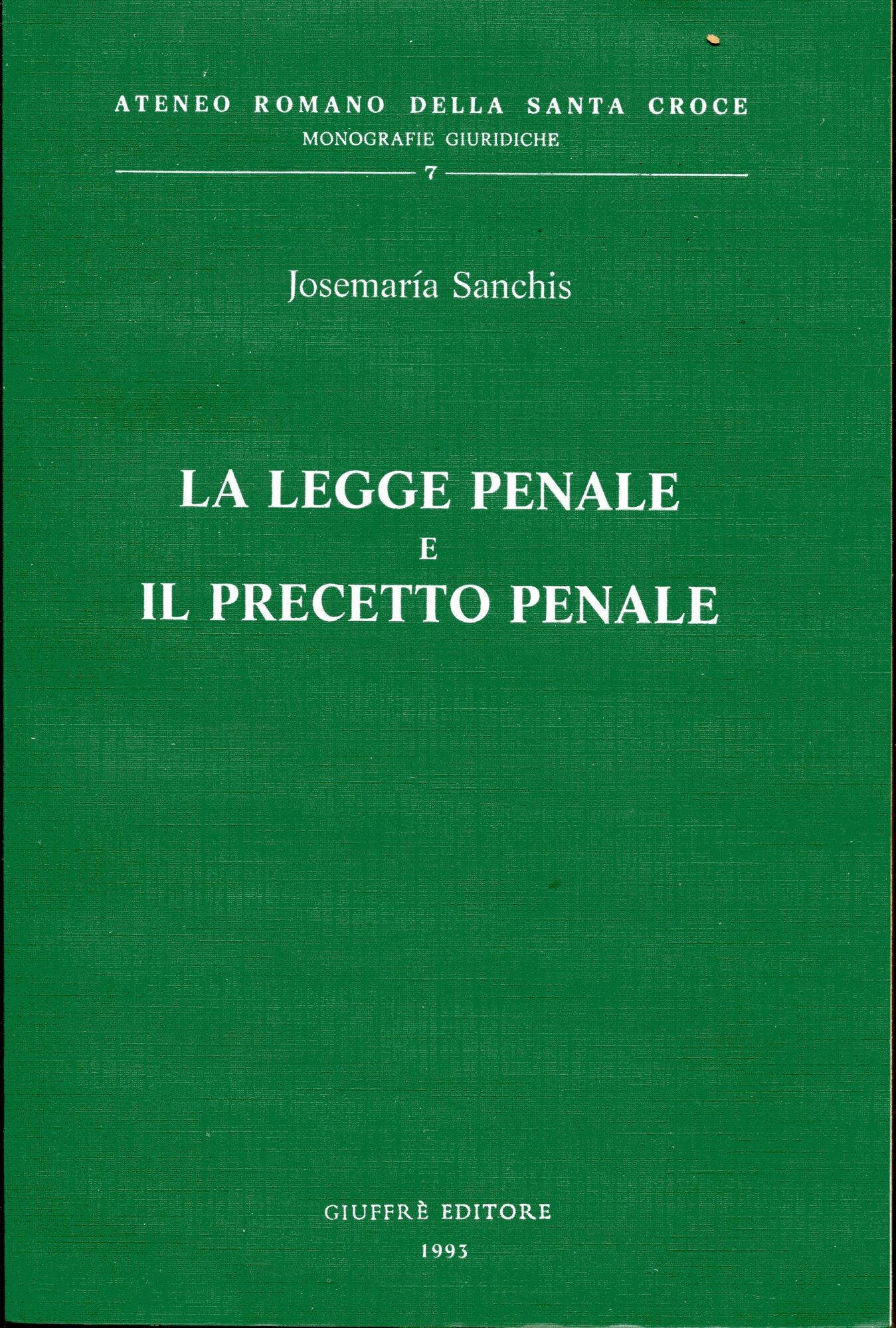 La legge penale e il precetto penale