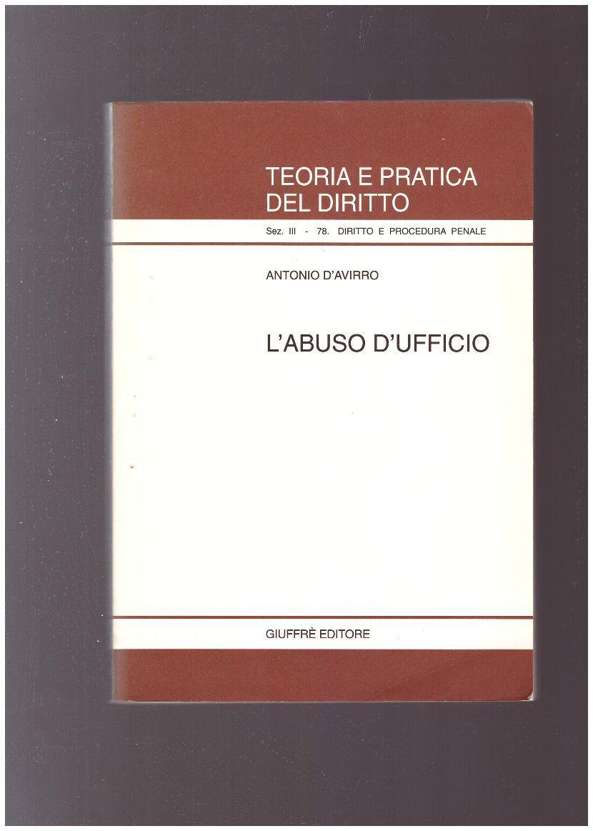 L' abuso d'ufficio. Legge 26 aprile 1990 n. 86, art. 13