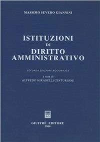 Istituzioni di diritto amministrativo - Massimo Severo Giannini - copertina