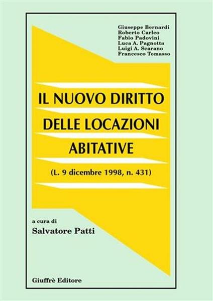 Il nuovo diritto delle locazioni abitative (L. 9 dicembre 1998, n. 431) - copertina