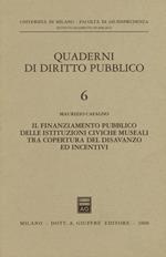 Il finanziamento pubblico delle istituzioni civiche museali tra copertura del disavanzo ed incentivi