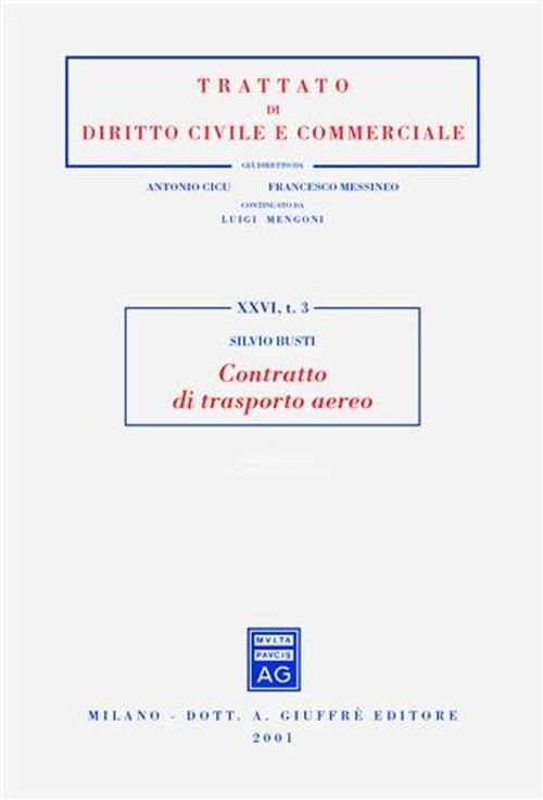 Contratto di trasporto aereo - Silvio Busti - copertina