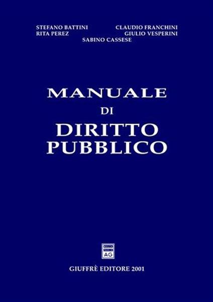 Manuale di diritto pubblico - copertina