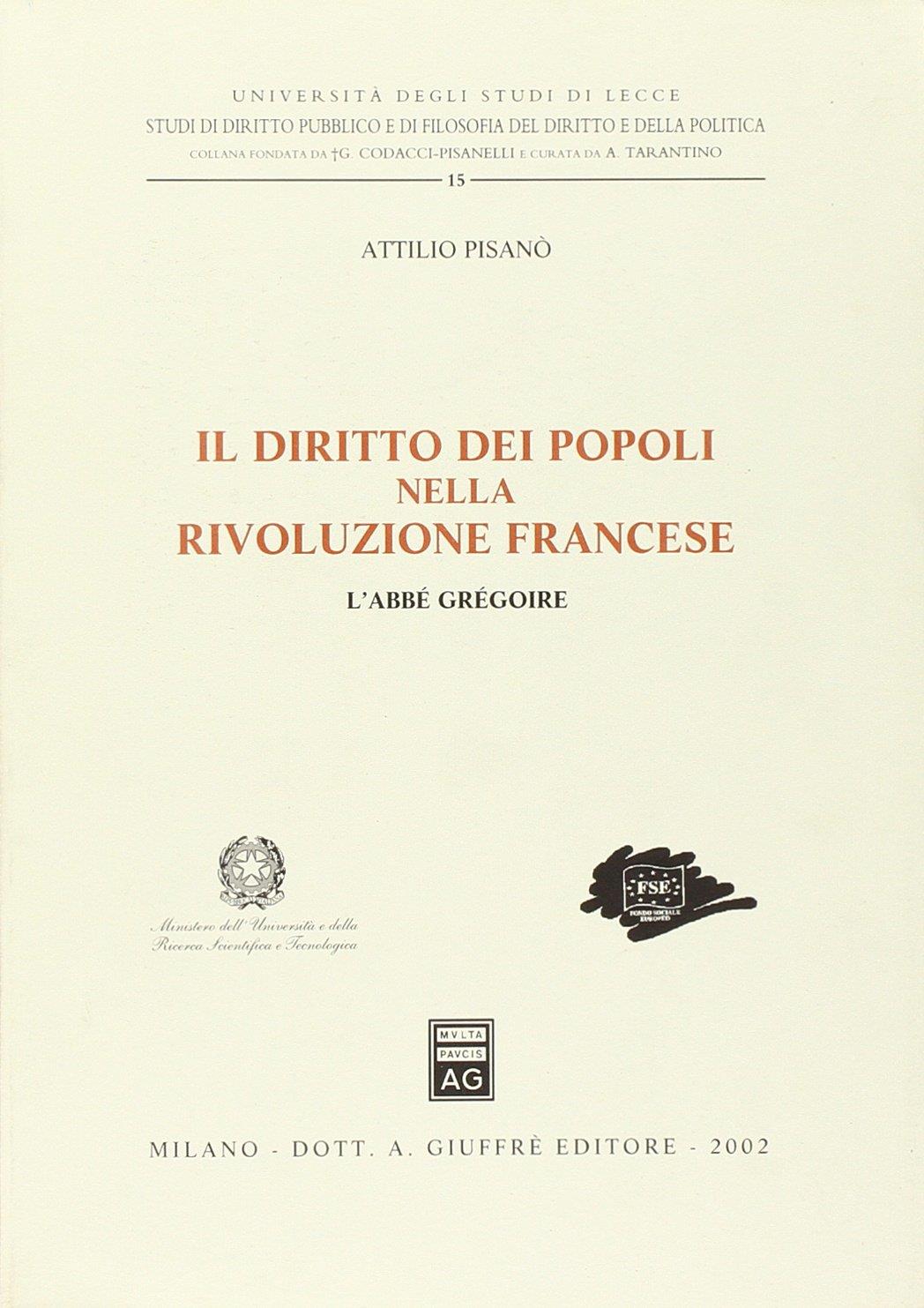 Il diritto dei popoli nella Rivoluzione francese. L'abbé Gregoire