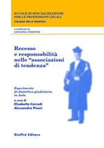 Recesso e responsabilità nelle «associazioni di tendenza». Esperimento di dialettica giudiziaria in aula