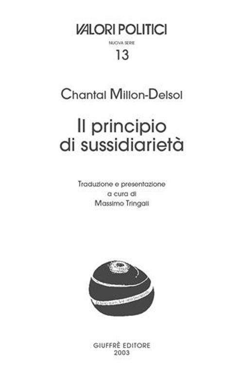 Il principio di sussidiarietà - Chantal Millon Delsol - copertina