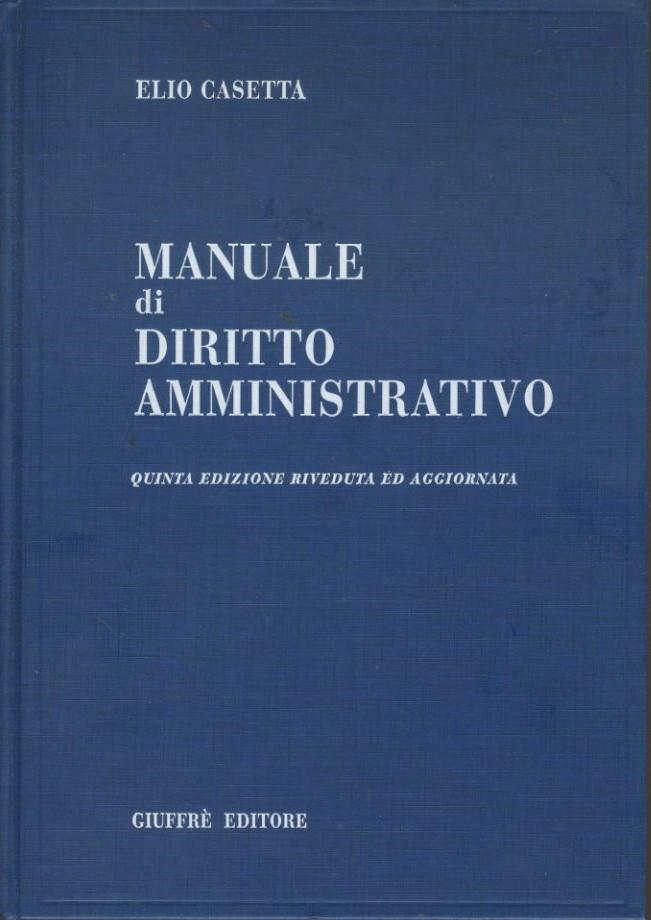 Manuale di diritto amministrativo