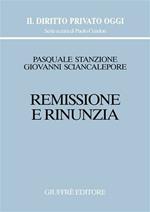 Remissione e rinunzia