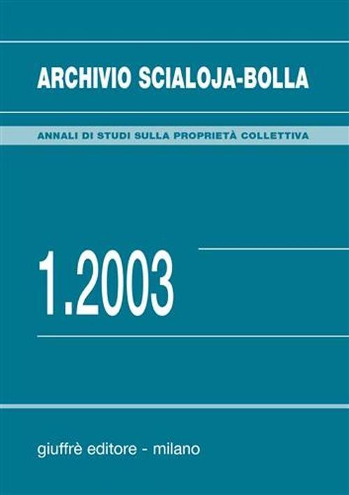 Archivio Scialoja-Bolla (2003). Vol. 1 - copertina