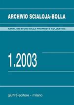 Archivio Scialoja-Bolla (2003). Vol. 1