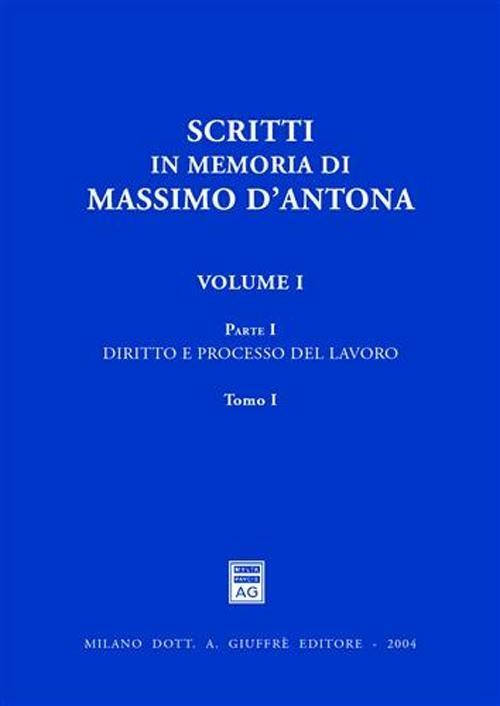 Scritti in memoria di Massimo D'Antona - copertina