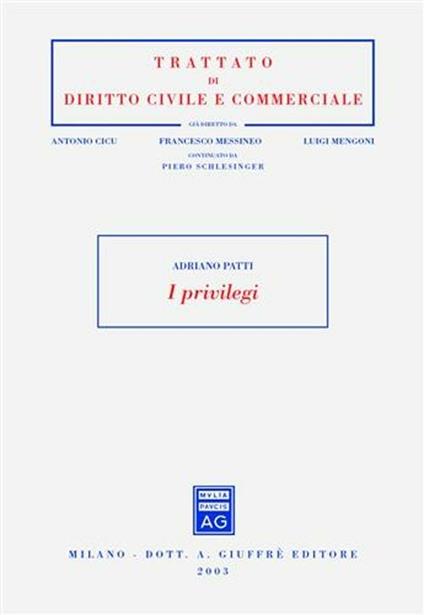I privilegi - Adriano Patti - copertina
