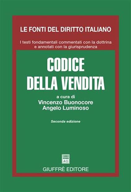 Codice della vendita. Aggiornato al dicembre 2004 - copertina