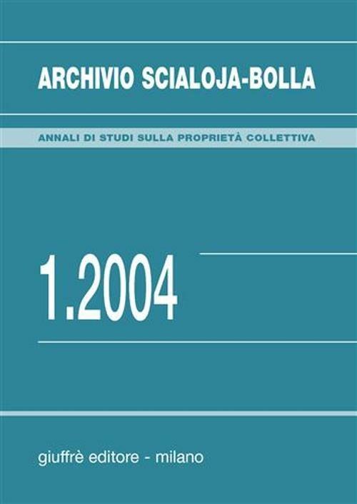Archivio Scialoja-Bolla (2004). Vol. 1 - copertina