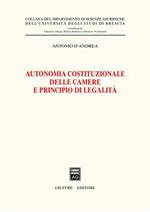 Autonomia costituzionale delle Camere e principio di legalità