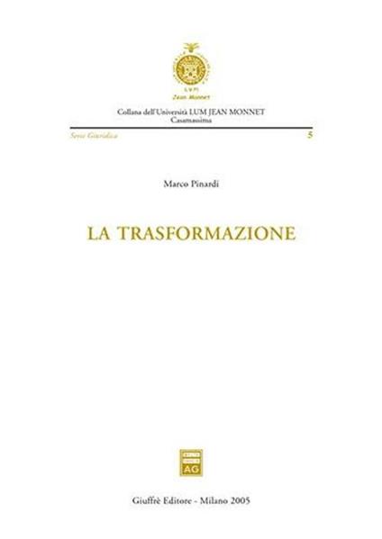 La trasformazione - Marco Pinardi - copertina