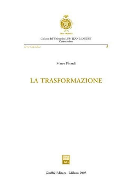 La trasformazione - Marco Pinardi - copertina