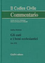 Gli enti e i beni ecclesiastici. Art. 831