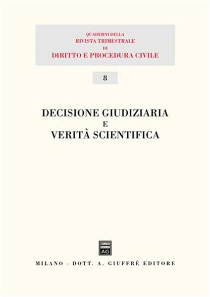 Decisione giudiziaria e verità scientifica - copertina