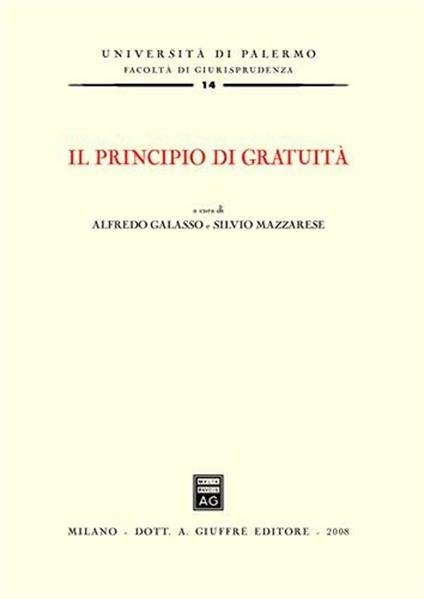 Il principio di gratuità - copertina
