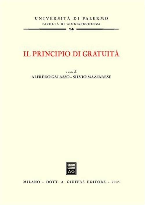 Il principio di gratuità - copertina