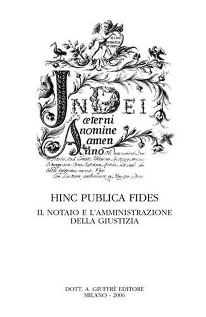 Hinc publica fides - copertina