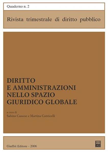 Diritto e amministrazioni nello spazio giuridico globale - copertina