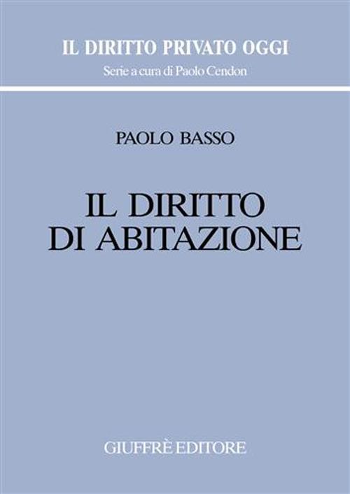 Il diritto di abitazione - Paolo Basso - copertina