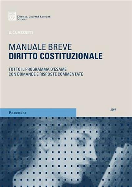 Diritto costituzionale - Luca Mezzetti - copertina