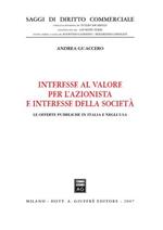 Interesse al valore per l'azionista e interesse della società. Le offerte pubbliche in Italia e negli Usa