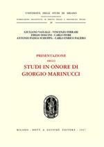 Presentazione degli studi in onore di Giorgio Marinucci