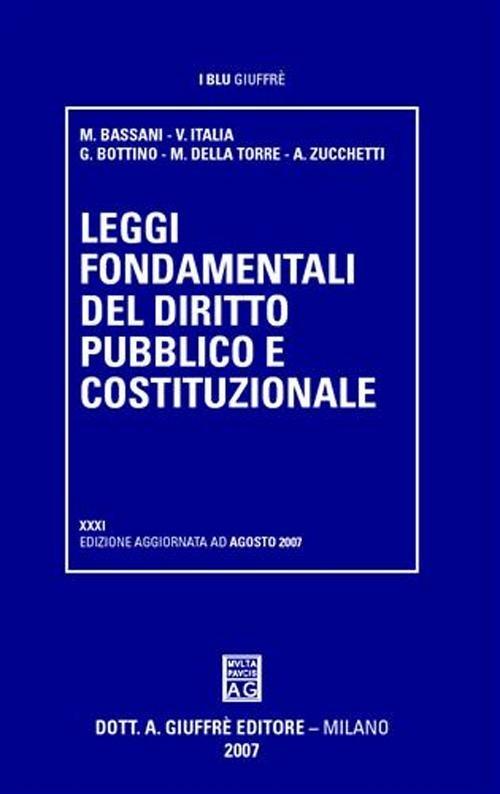 Leggi fondamentali del diritto pubblico e costituzionale - copertina