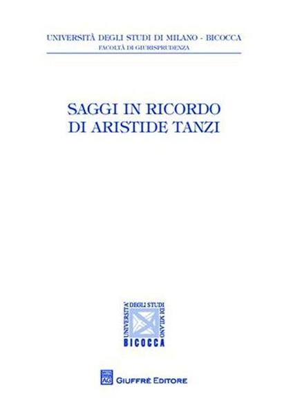 Saggi in ricordo di Aristide Tanzi - copertina
